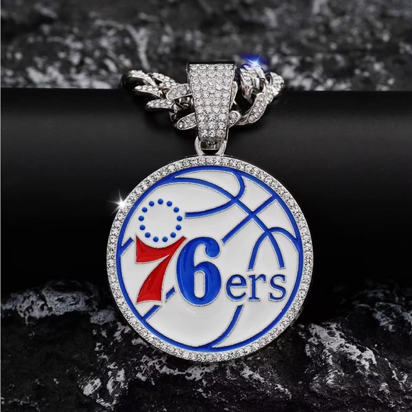 Other - NEW Men’s 76ers Basketball 14k Necklace